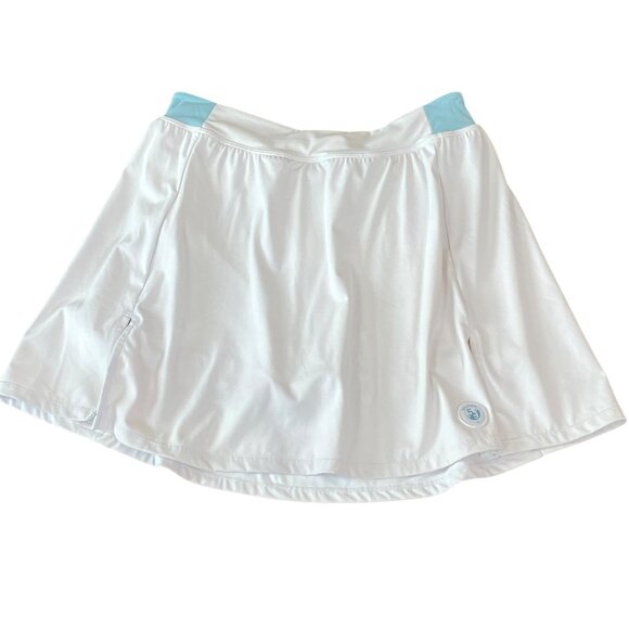 Splits 59 Venus High Waist Rigor Skort Sz M White & Teal Tennis Golf #199P - Picture 1 of 5
